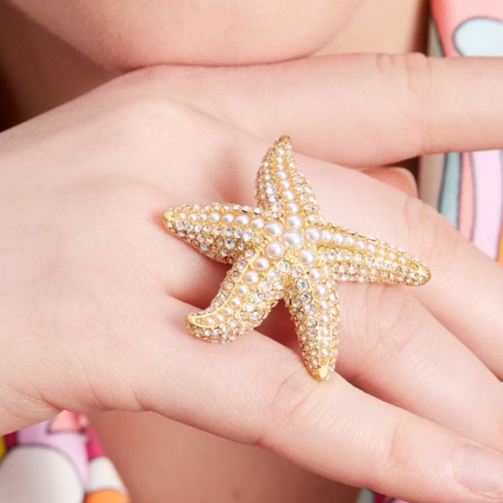 NWT Kate Spade Sea Star Cocktail Ring Size 8